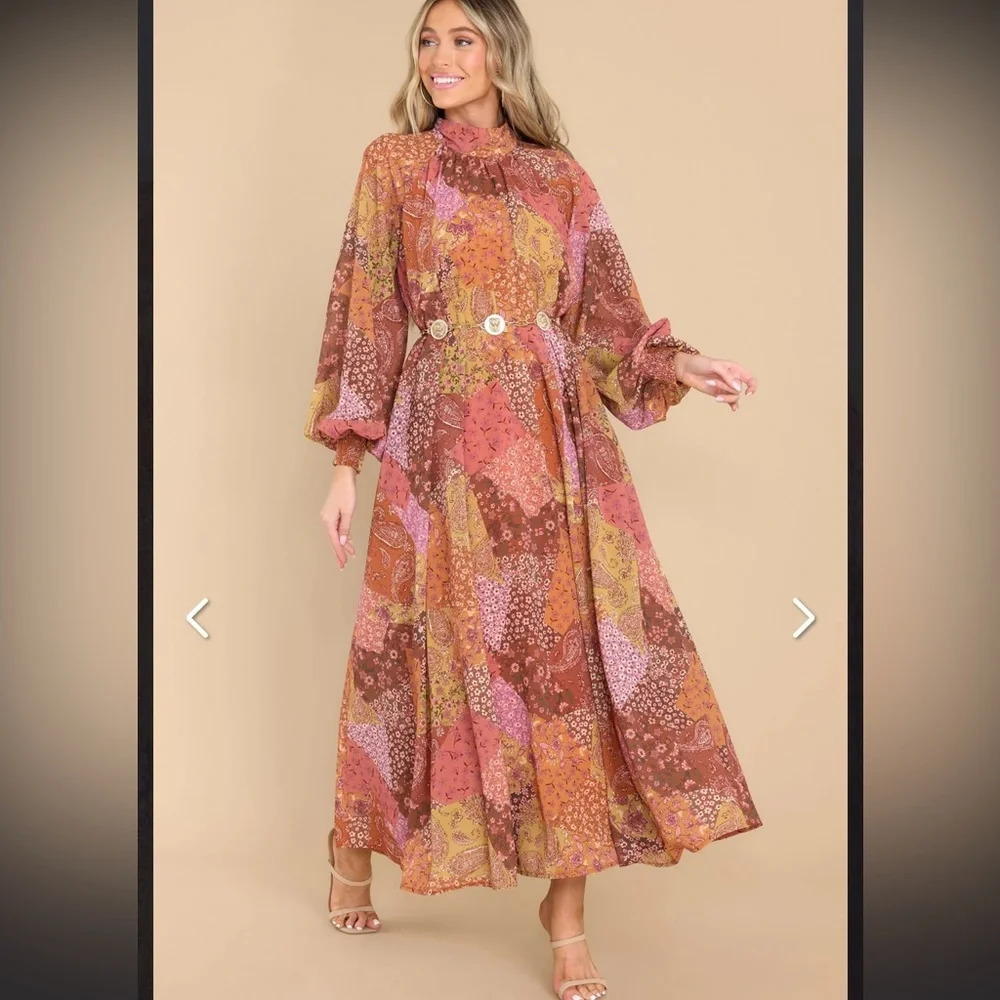 Thankful For You Orange Multi Print Maxi Dress
AURA size medium NWT - Picture 3 of 11